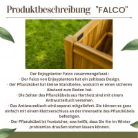 Enjoyplanters Pflanzkübel "Falco" 30x30x30 cm, Akazienholz, natur