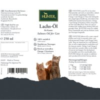 HUNTER Lachs-Öl für Katzen 250 ml, 6er Set