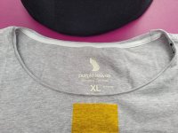 T-Shirt aus 100% biologischer Baumwolle, Motiv Monkey, purple leaves, Größen M-XXL