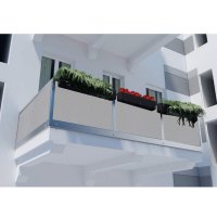 Balkonbespannung Sichtschutz aus Polyrattan, 90 x 500 cm...